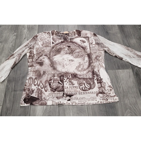Cubism Tops - Women's Cubism 3/4 Sleeve Shirt Size XL Sarah Bernhardt